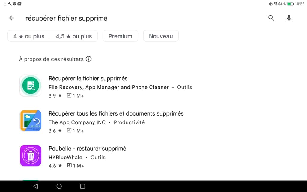 Récupérer un fichier effacé sous Android